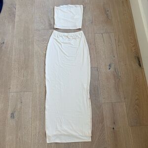 Elegant Cream Skirt Set